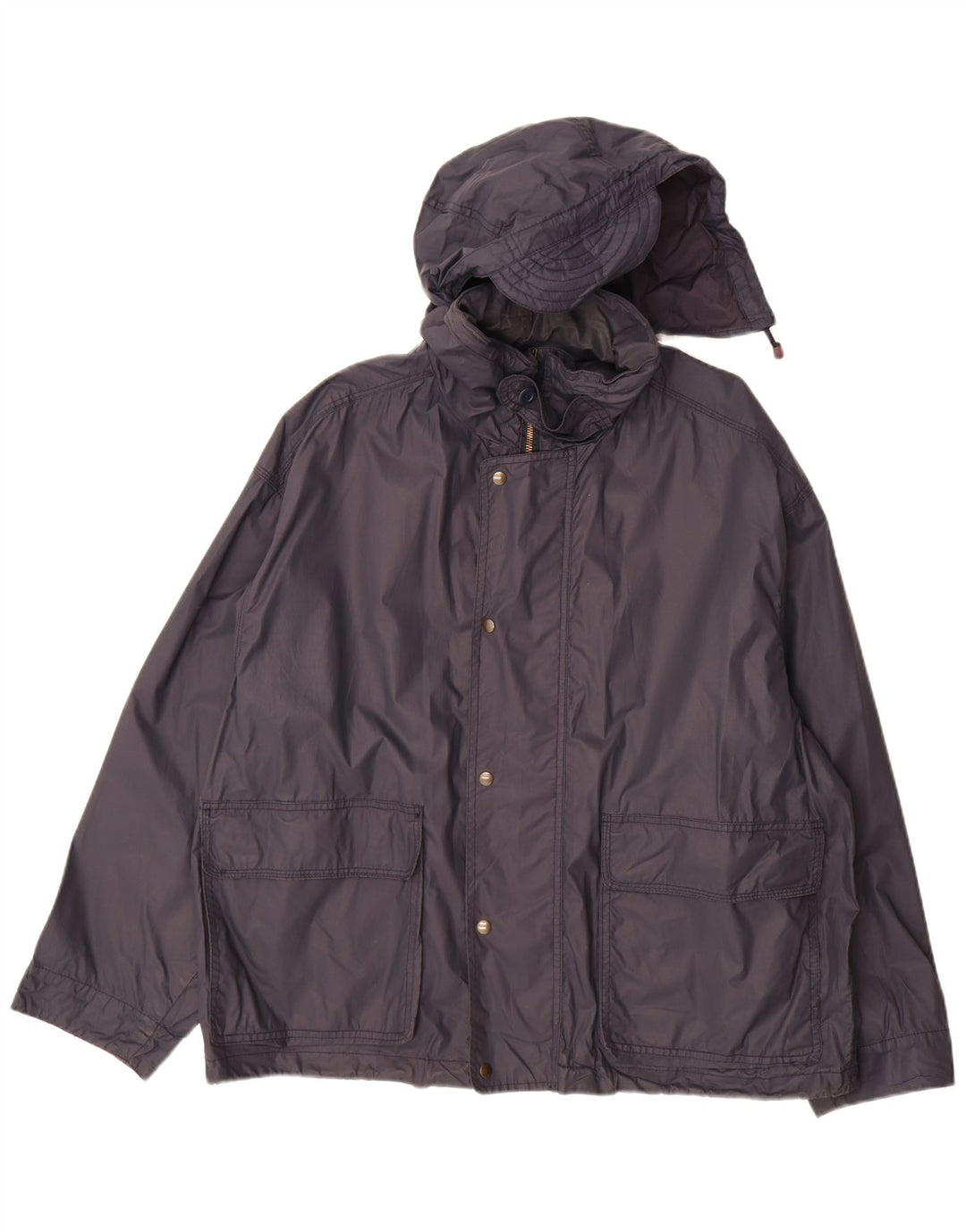 Мужская дождевик с капюшоном VINTAGE UK 42 XL темно-синий