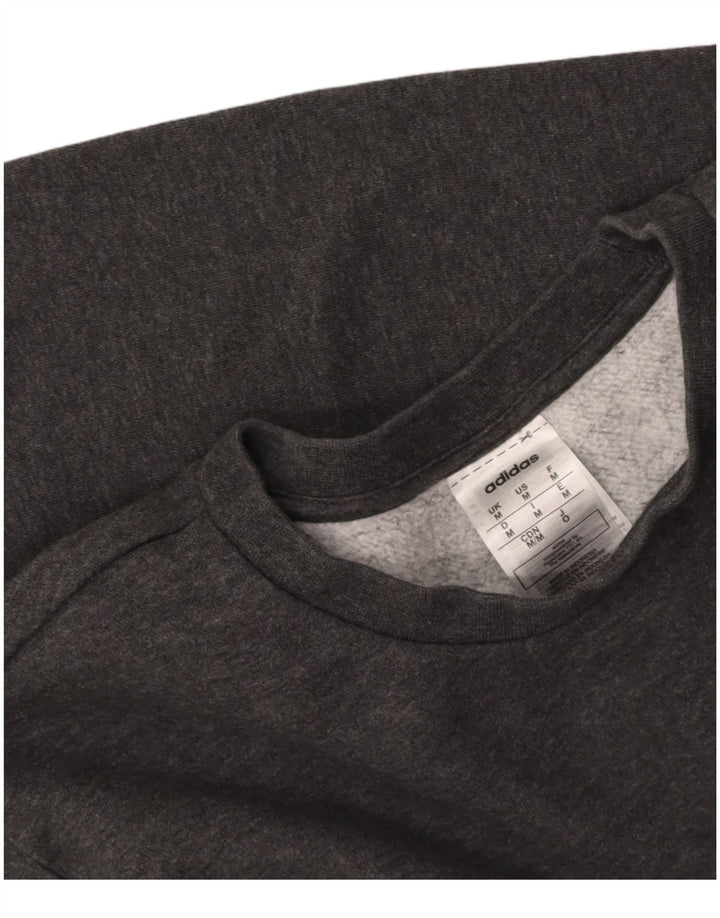 ADIDAS Mens Sweatshirt Jumper Medium Grey Cotton