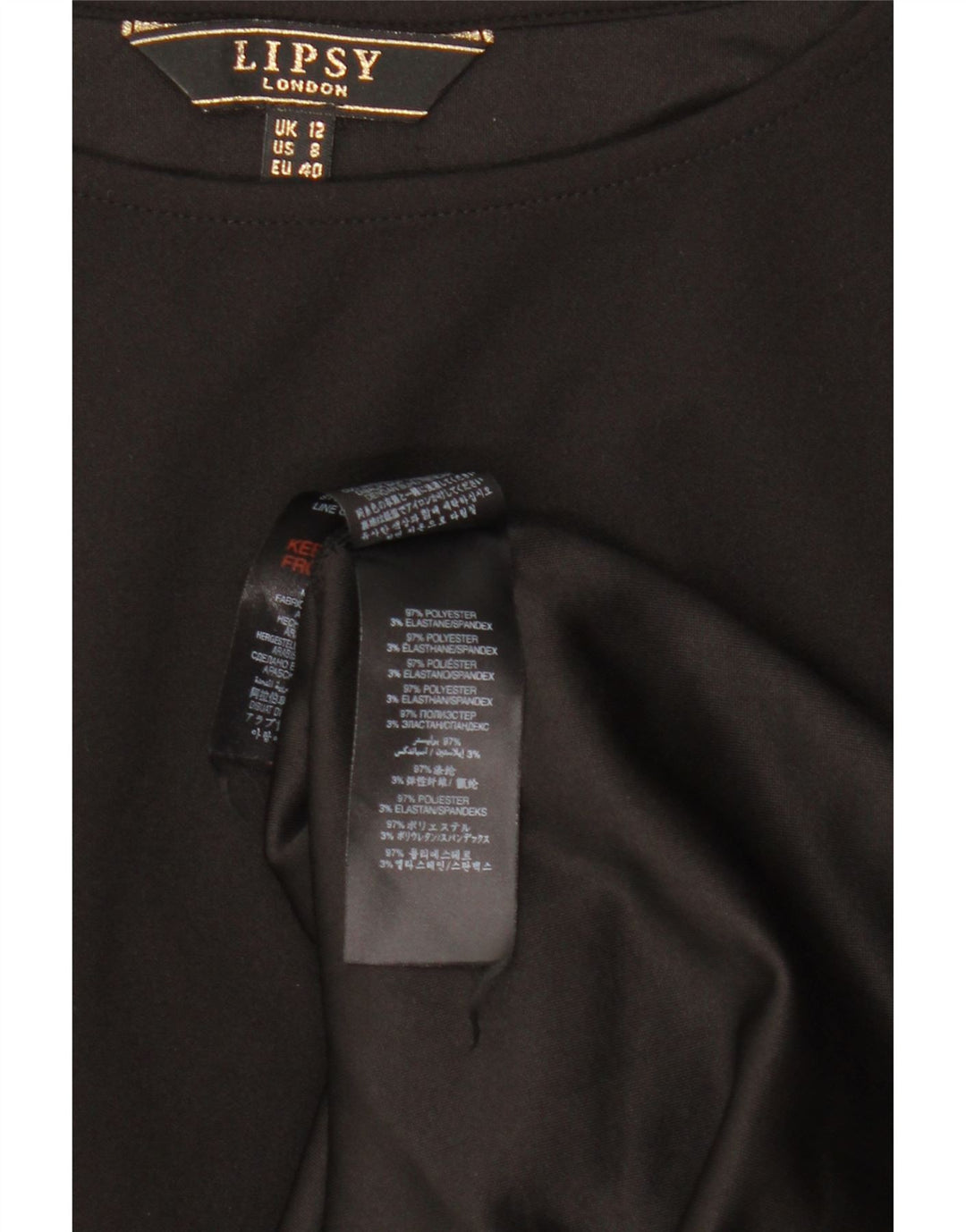 Женское облегающее платье LIPSY UK 12, средний черный полиэстер