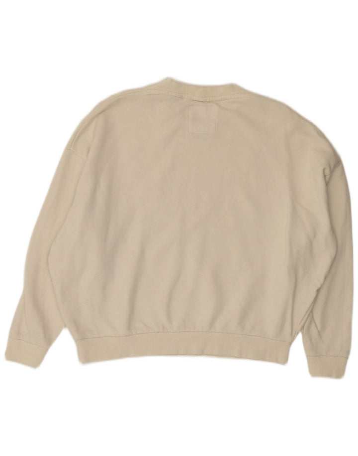 Женский укороченный джемпер оверсайз Superdry UK 8, маленький Off White