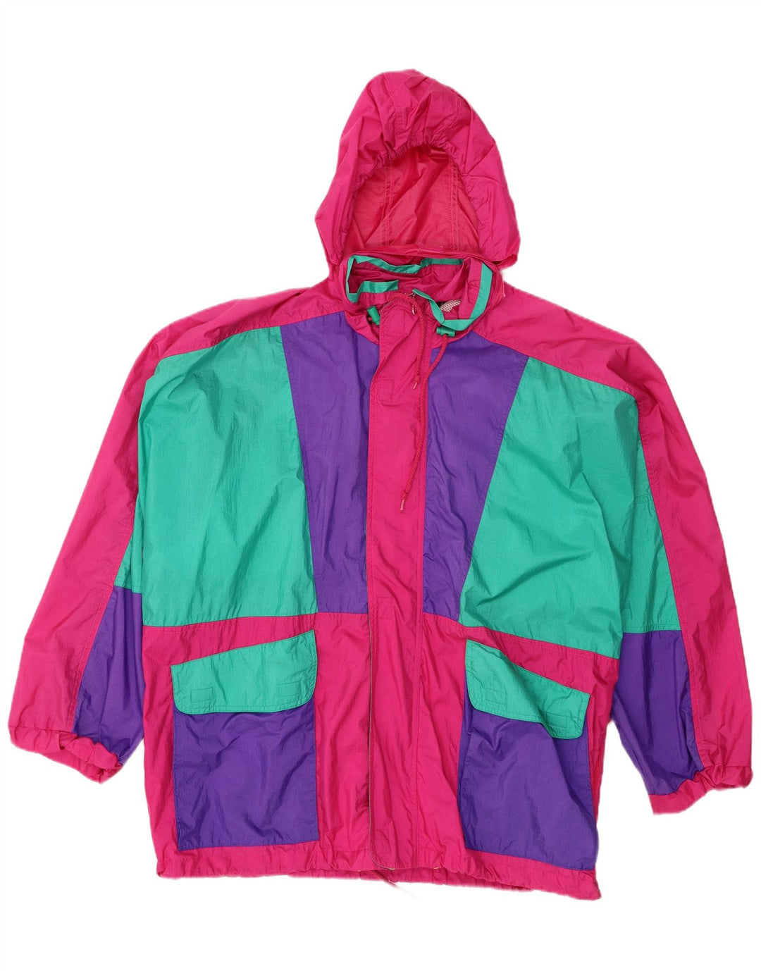 Мужская дождевик с капюшоном Rodeo IT 52/54 Большой Розовый Цветной блок