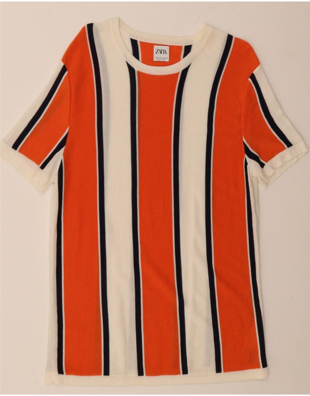 Женское базовое платье Zara UK 18 XL из вискозы в белую полоску