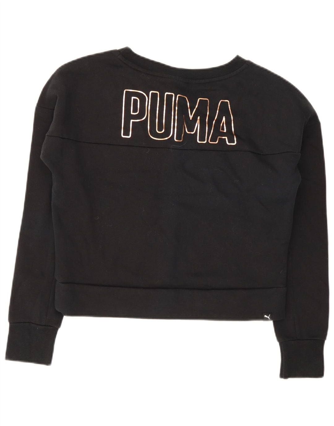Женский укороченный свитшот Puma UK 12, средний черный хлопок, толстовка