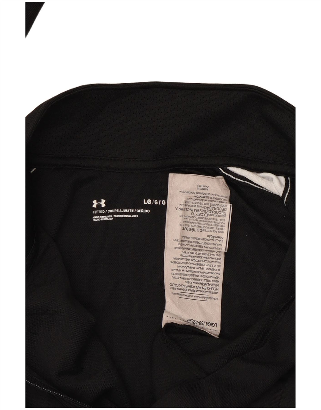 Мужская приталенная спортивная куртка Under Armour, большая черная с цветными блоками