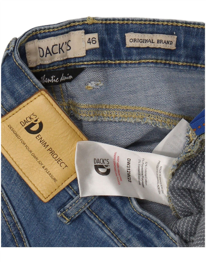 Мужские укороченные джинсы Dack's Slim, размер EU 46, маленький W30 L26, синий хлопок
