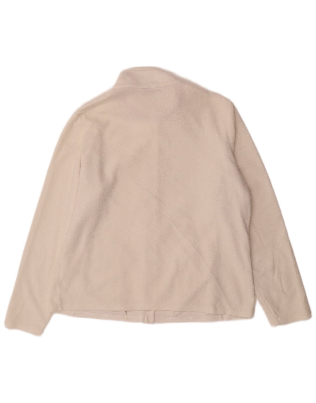 MARKS & SPENCER Womens Fleece Jacket UK 16 Large White