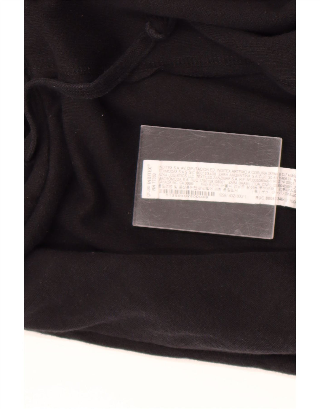 Мужской джемпер с капюшоном Zara, большой черный, хлопок