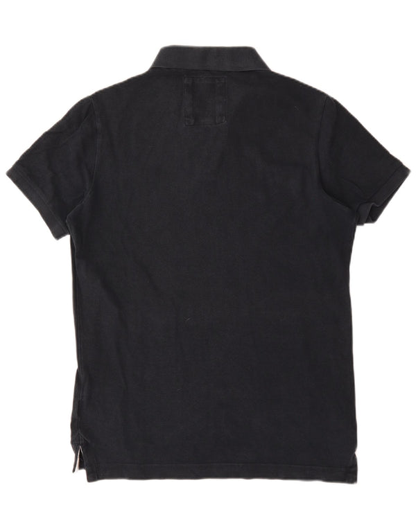 Superdry Mens Polo Shirt Large Navy Blue Cotton