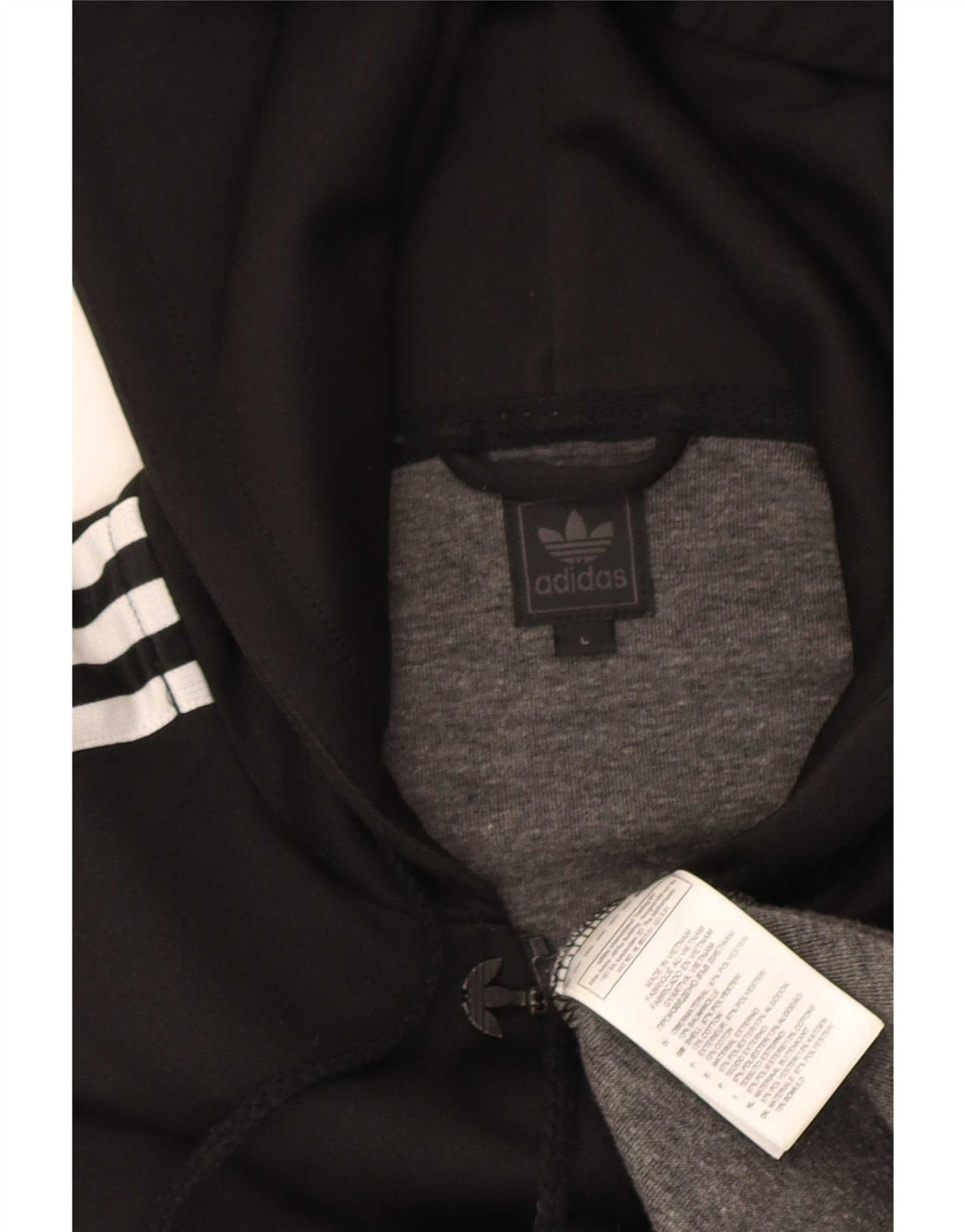 Мужской джемпер с капюшоном Adidas большой черный полиэстер