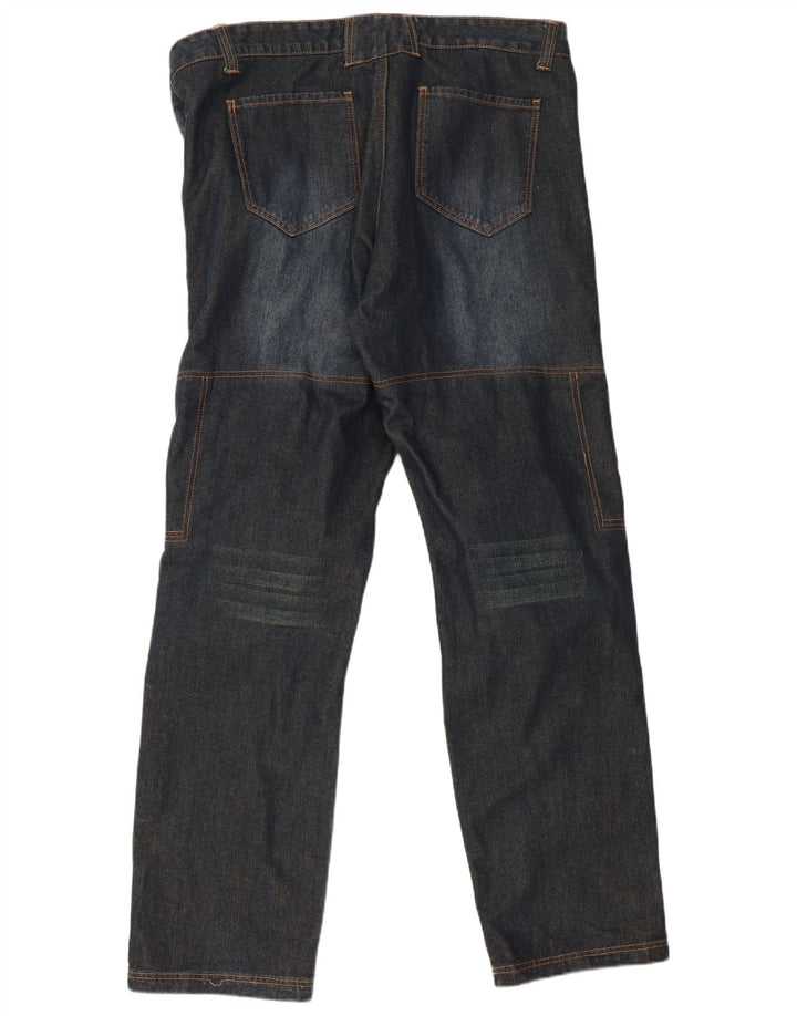 CRANE Mens Straight Jeans W38 L34 Navy Blue Cotton