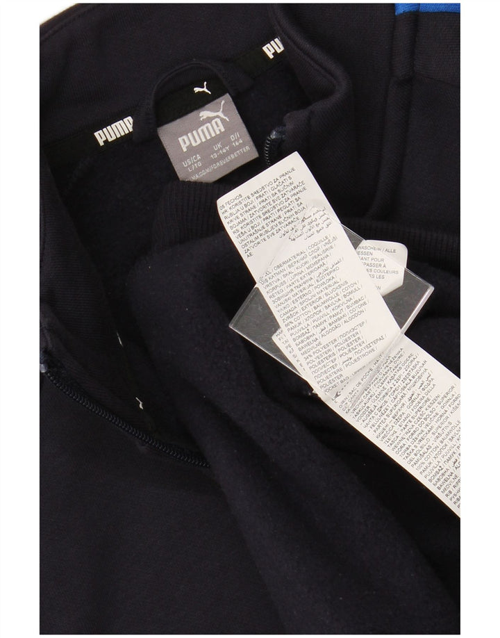 Спортивный костюм PUMA для мальчиков, верхняя куртка, 13–14 лет, темно-синий, хлопок