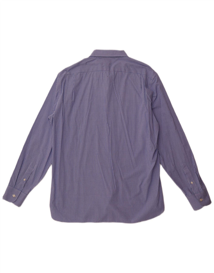 Мужская рубашка стрейч J. Crew, размер 17 17/12 XL, синяя в мелкую клетку