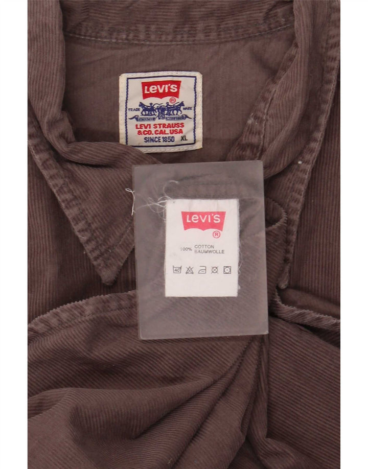 Мужская вельветовая рубашка Levi's XL, коричневый хлопок