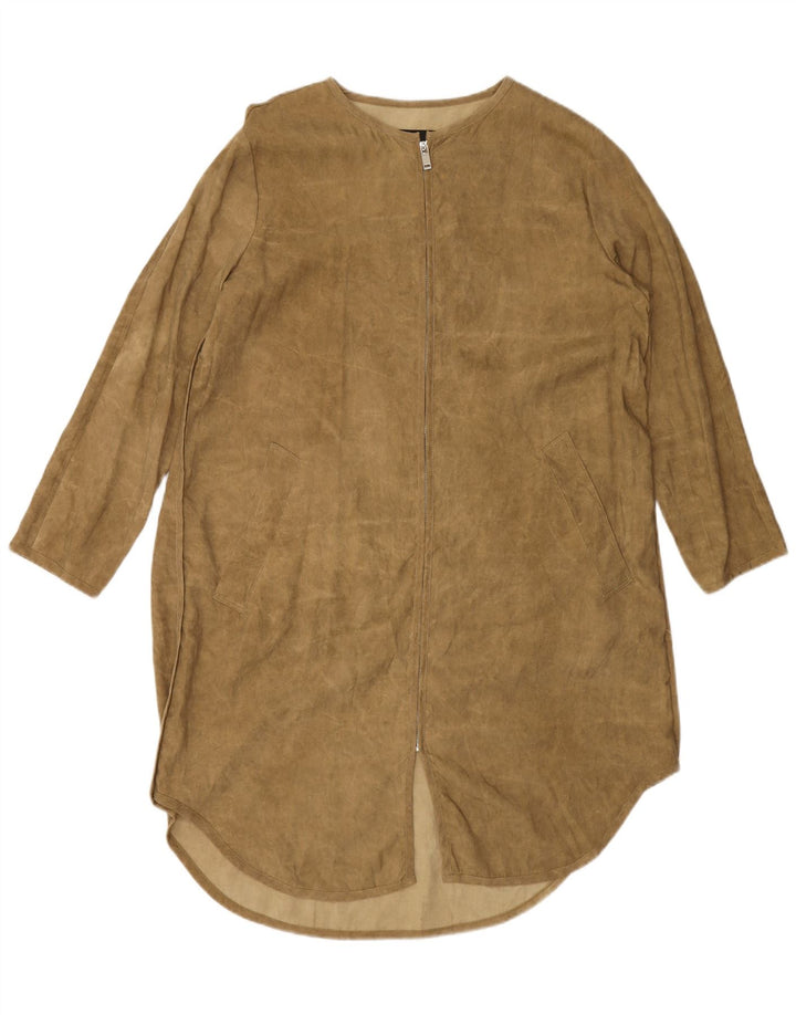 Женское платье-рубашка ZARA UK 14, средний зеленый лиоцелл