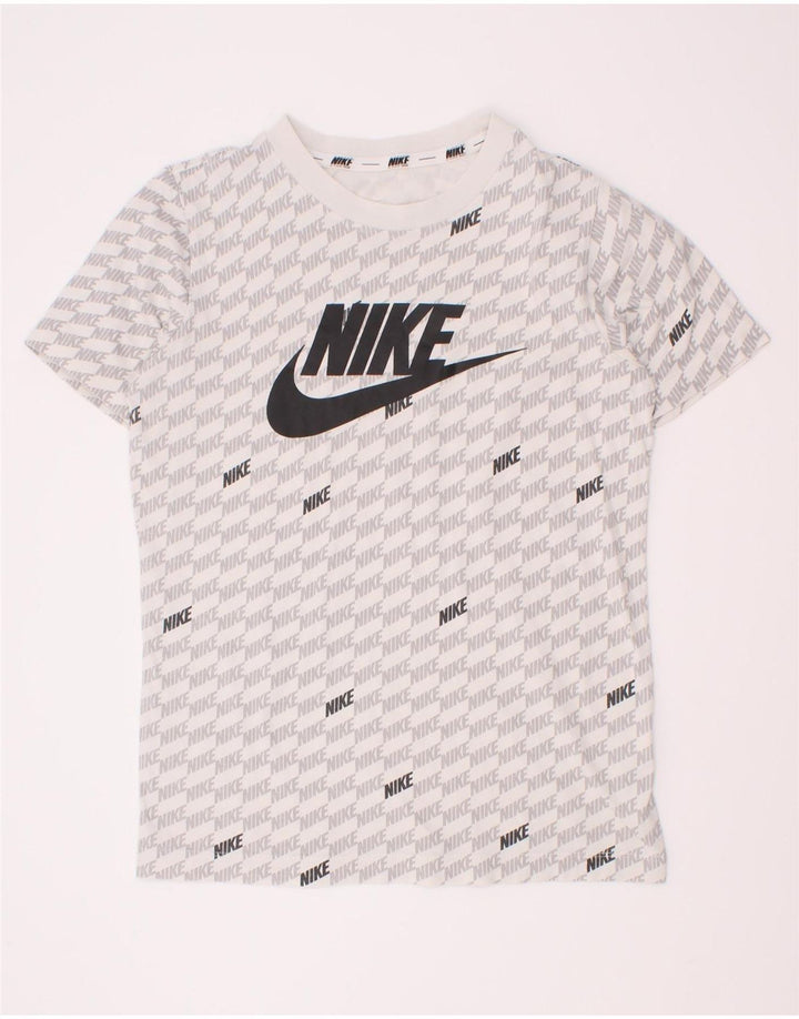 Футболка с рисунком Nike для мальчиков, топ 10–11 лет, средний белый