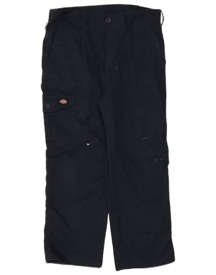 Мужские прямые брюки-карго Dickies W34 L26 темно-синие из полиэстера