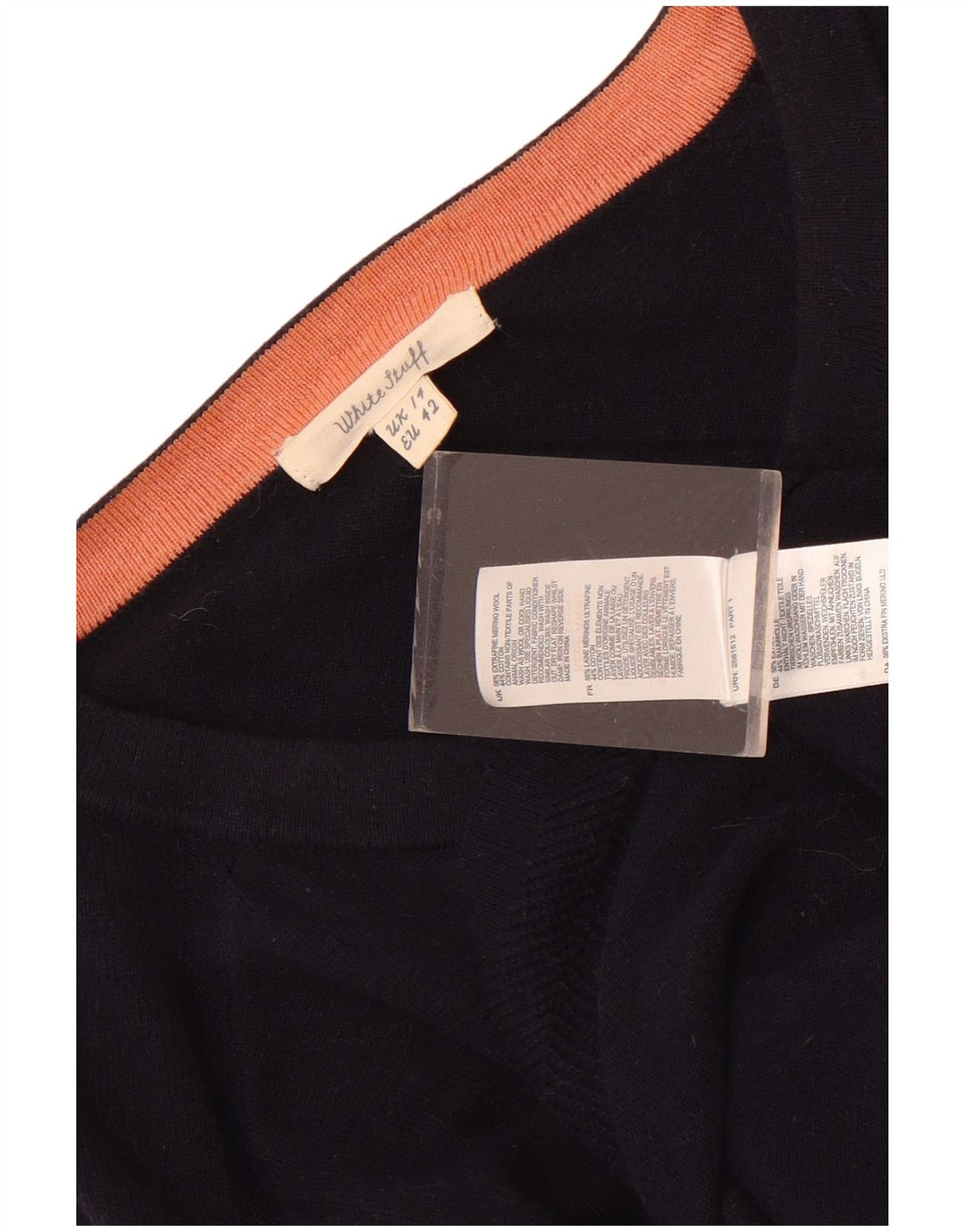 Женский укороченный кардиган White Stuff UK 14, большой темно-синий шерстяной свитер