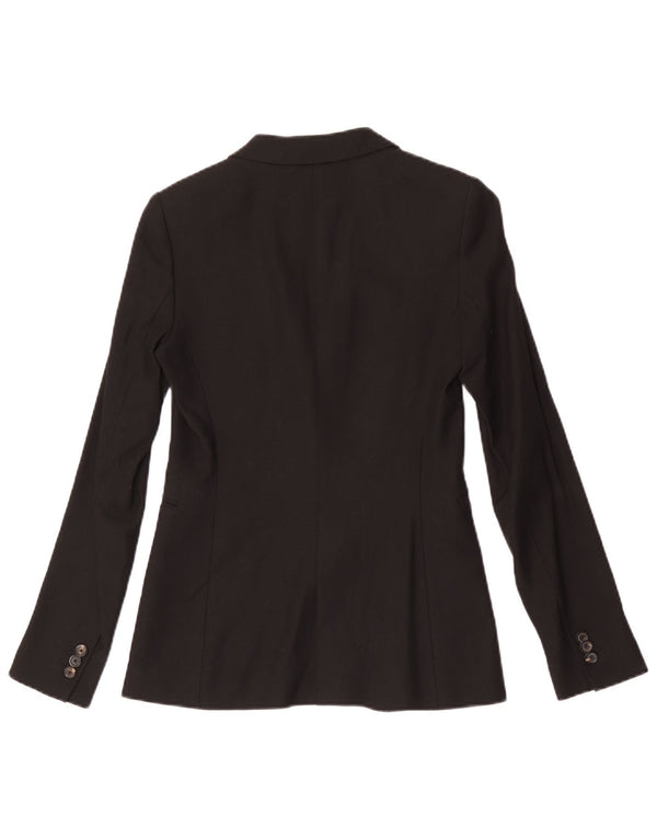 Женский пиджак на 1 пуговице MASSIMO DUTTI EU 34 XS, черная шерсть