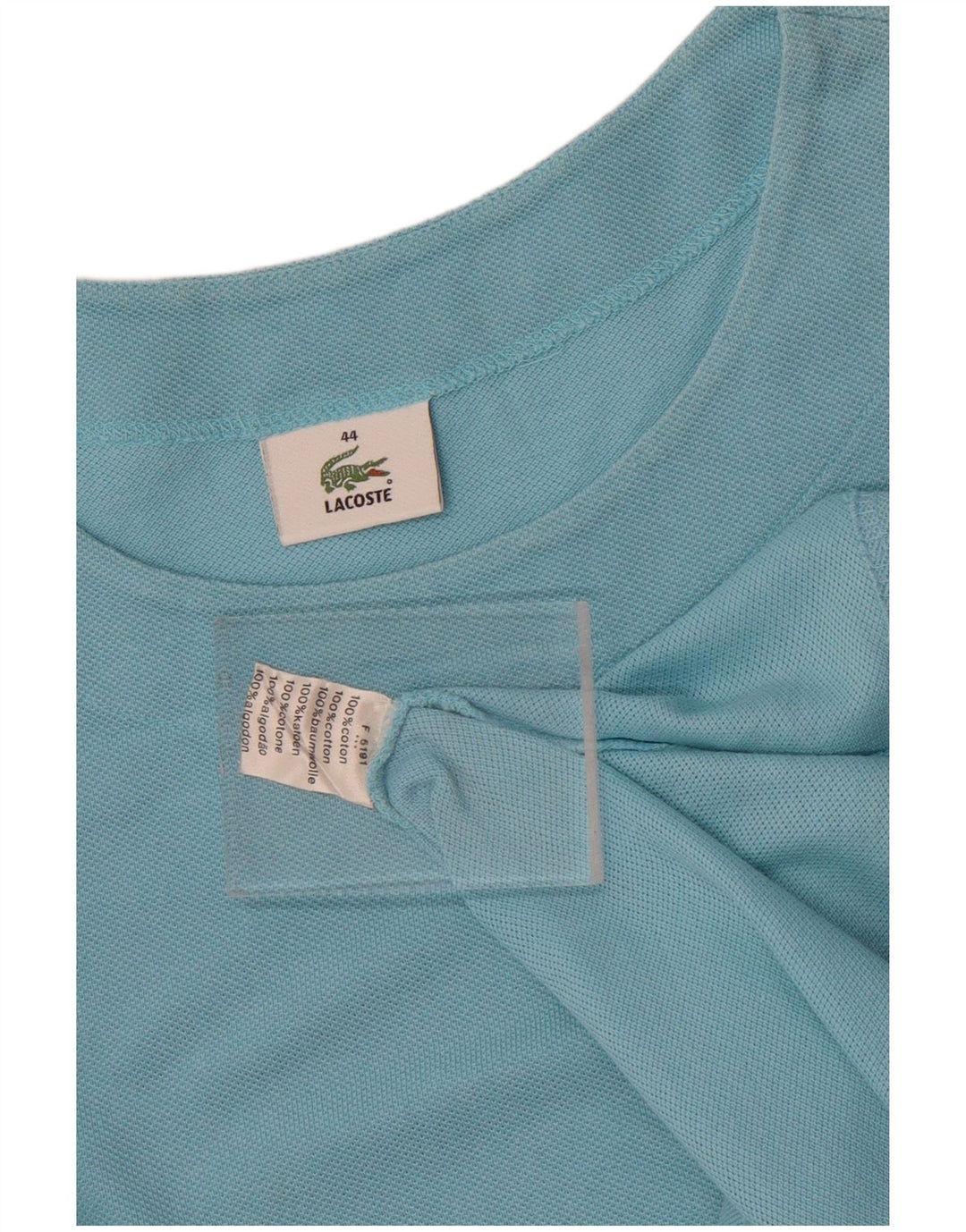 Женская футболка Lacoste, размер 44, большой синий хлопок