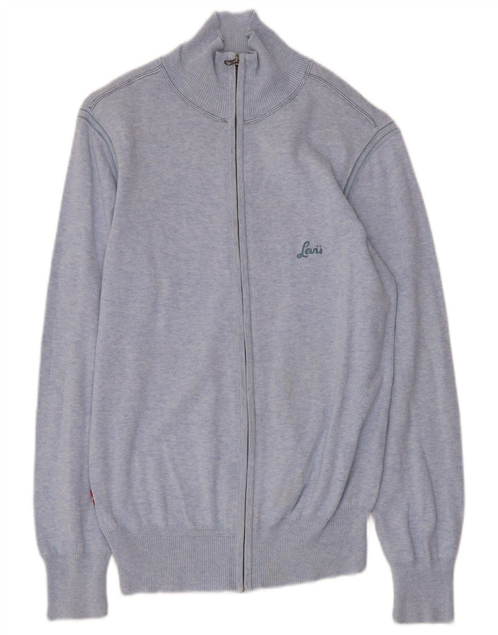 Женский свитер-кардиган LEVI'S UK 10, маленький синий, хлопок