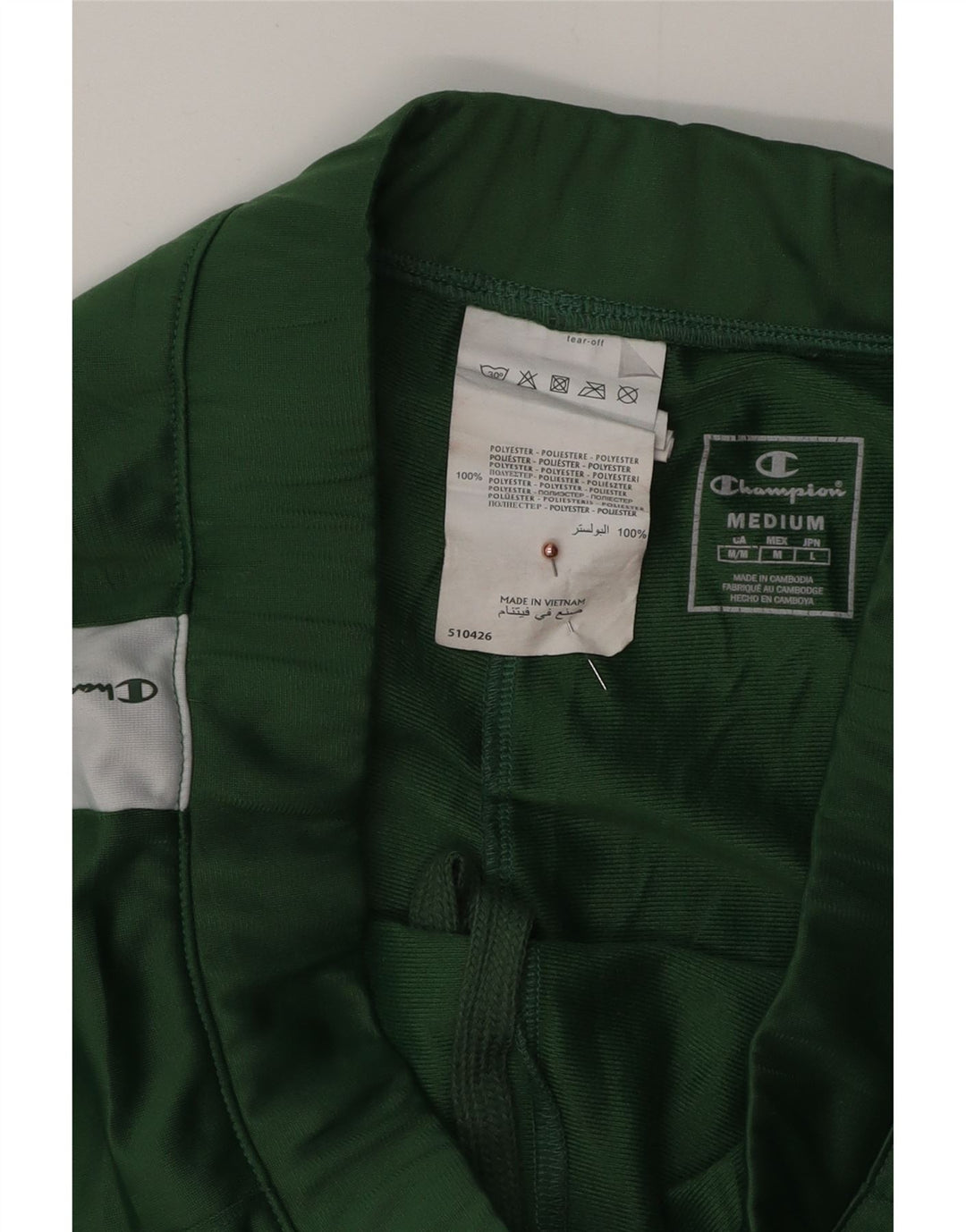Женские спортивные брюки CHAMPION с графическим рисунком UK 14, средний зеленый цвет с цветными блоками