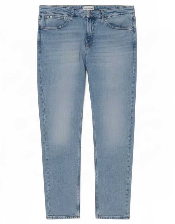 Мужские узкие джинсы Calvin Klein W38 L32, синий хлопок