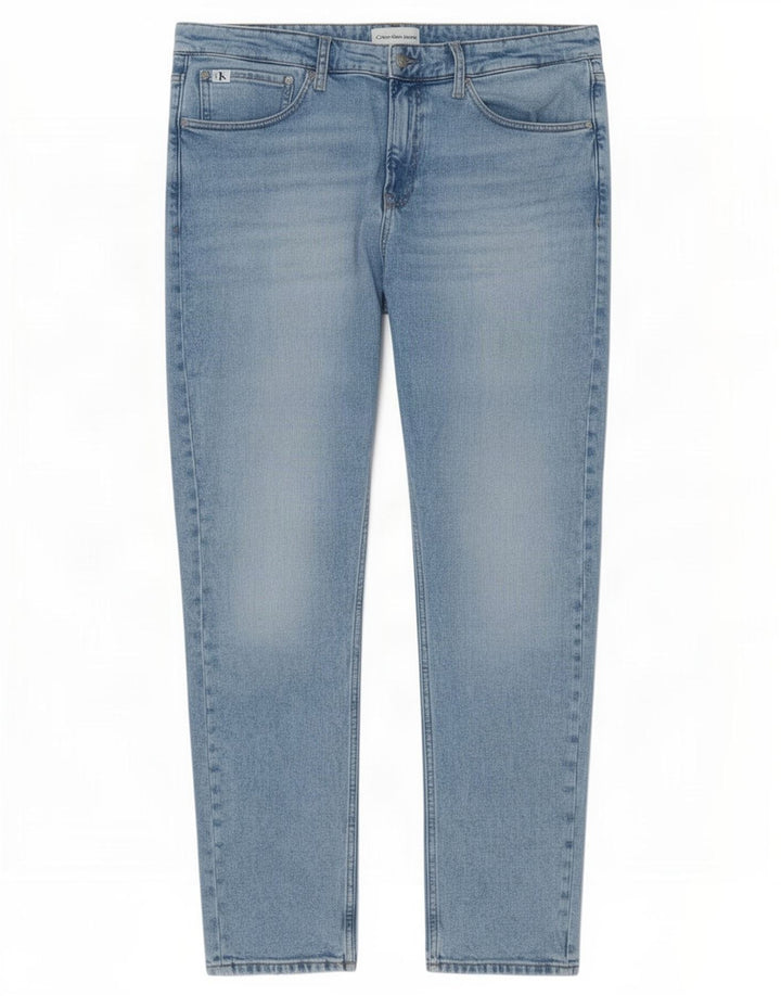 Мужские узкие джинсы Calvin Klein W38 L32, синий хлопок