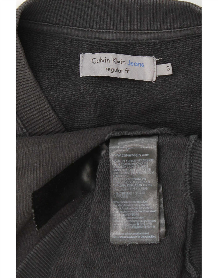 Calvin Klein Jeans Мужской свитшот стандартного кроя, маленький серый хлопковый джемпер