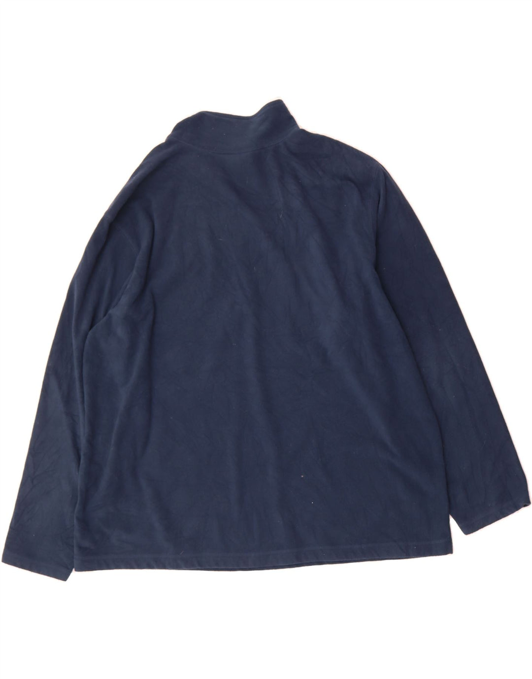 EDDIE BAUER Mens Zip Neck Fleece Jumper 2XL Navy Blue Polyester Vintage Eddie Bauer and Second-Hand Eddie Bauer from Messina Hembry 