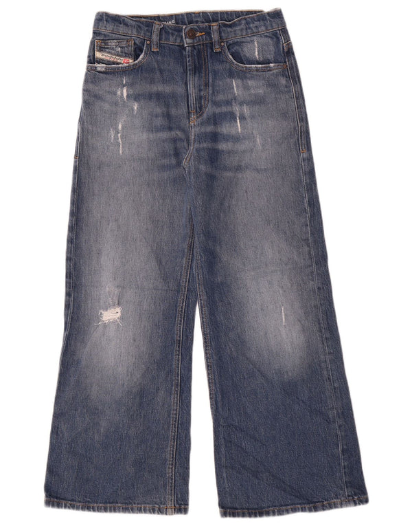 Потертые широкие джинсы для мальчиков Diesel 9–10 лет W26 L24, синий хлопок