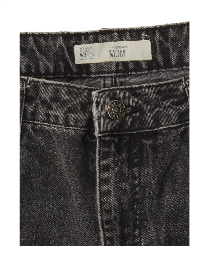 Topshop Женские зауженные джинсы Mom W34 L26 Серые