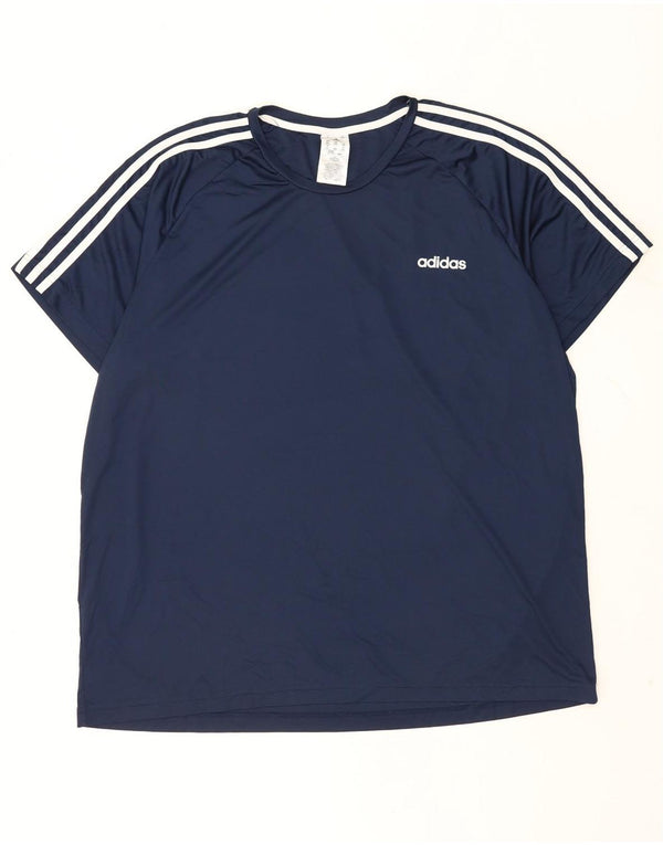 Мужская футболка Adidas Aeroready Top 2XL Темно-синий полиэстер