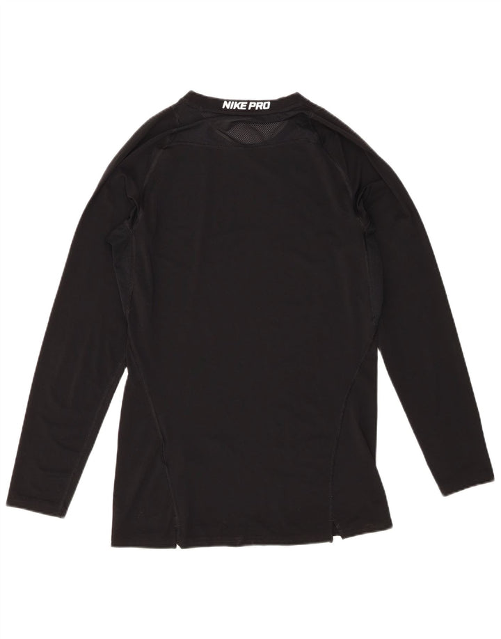 Женский топ с длинным рукавом Nike Dri Fit UK 14, большой черный полиэстер