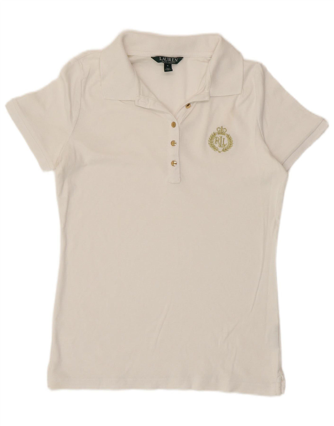 Женская рубашка-поло Ralph Lauren UK 12, средний белый