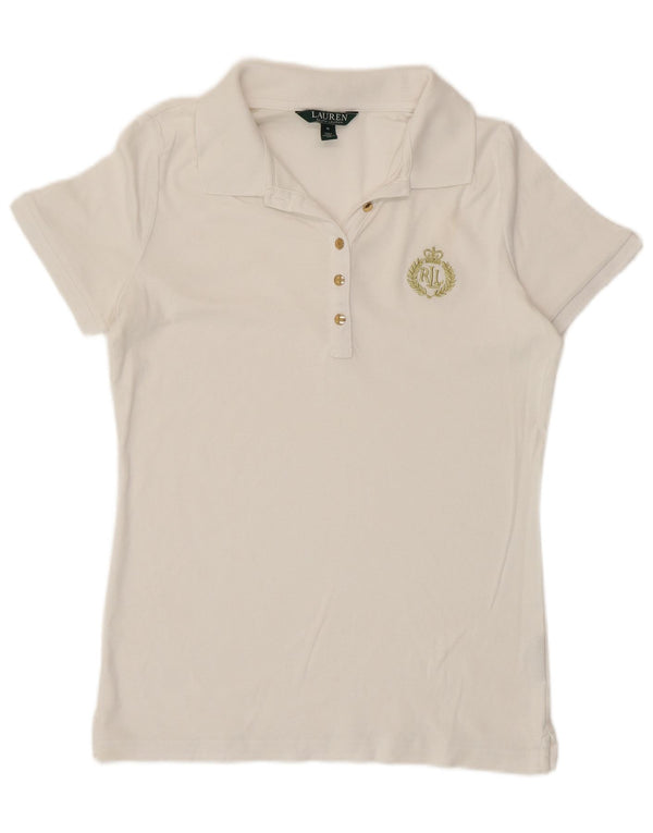 Женская рубашка-поло Ralph Lauren UK 12, средний белый