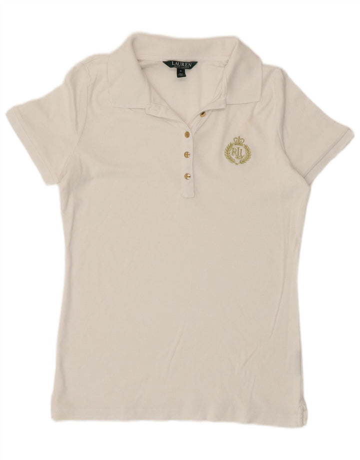 Женская рубашка-поло Ralph Lauren UK 12, средний белый