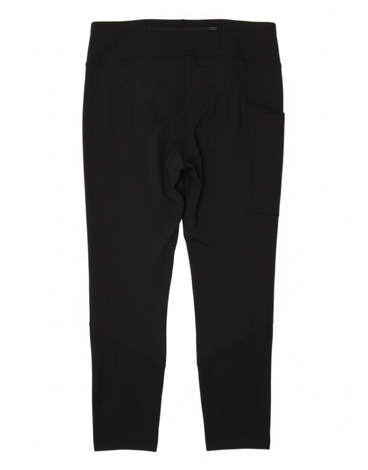 Женские леггинсы-капри Nike Dri Fit UK 8, маленькие черные из полиэстера