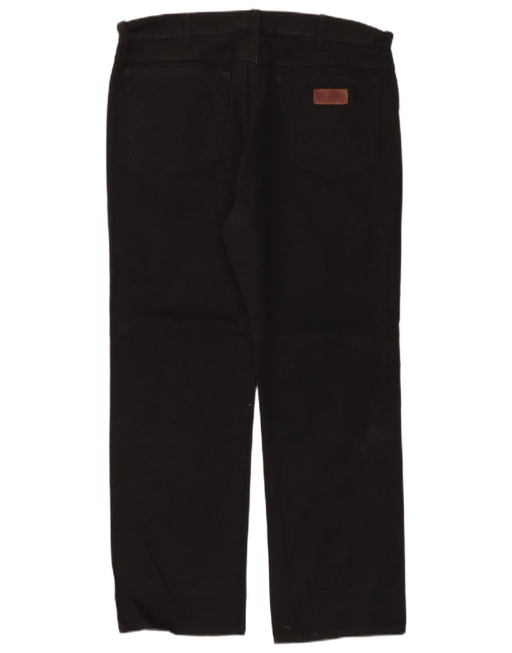 Мужские прямые джинсы Wrangler стандартного кроя W38 L30, черный хлопок