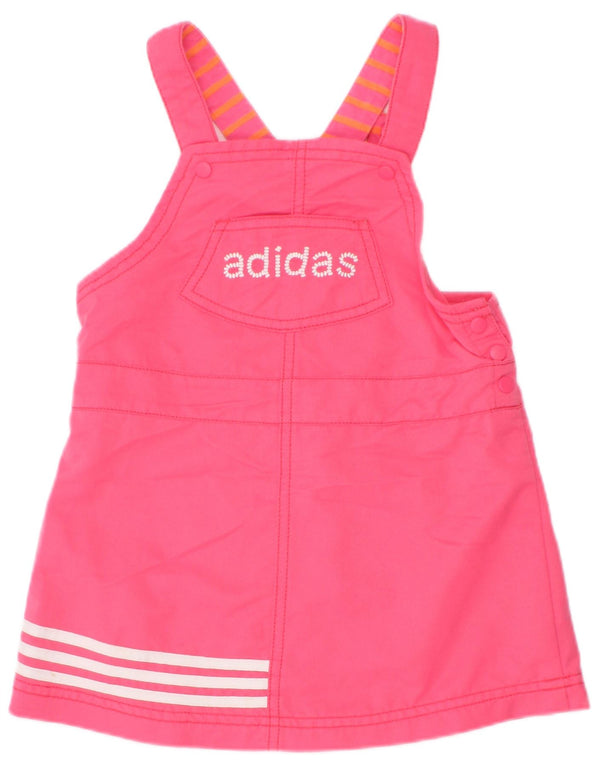 Платье-комбинезон с рисунком Adidas для девочек 2–3 лет, розовый полиэстер