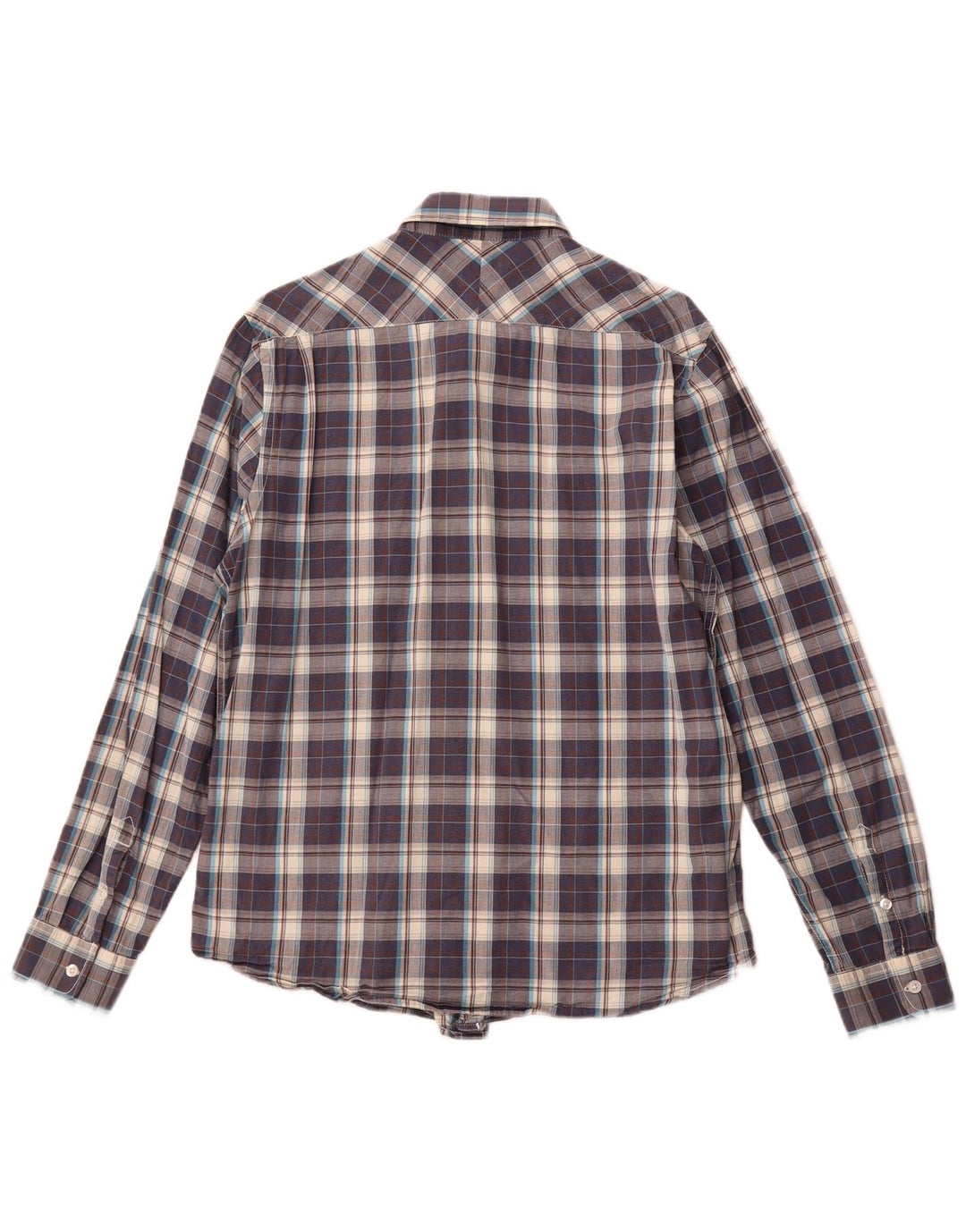 LEE Мужская рубашка большого размера, темно-синяя клетка, хлопок