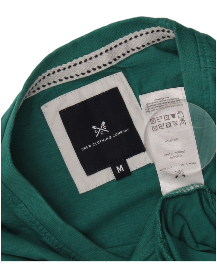 Crew Clothing Мужская футболка из хлопка среднего зеленого цвета