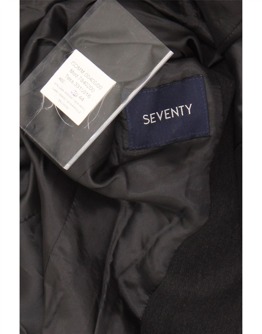 Женский пиджак SEVENTY IT 44, средний черный, новая шерсть
