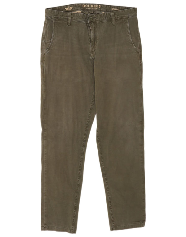 Мужские прямые брюки-чиносы Dockers цвета хаки W33 L31, хлопок цвета хаки
