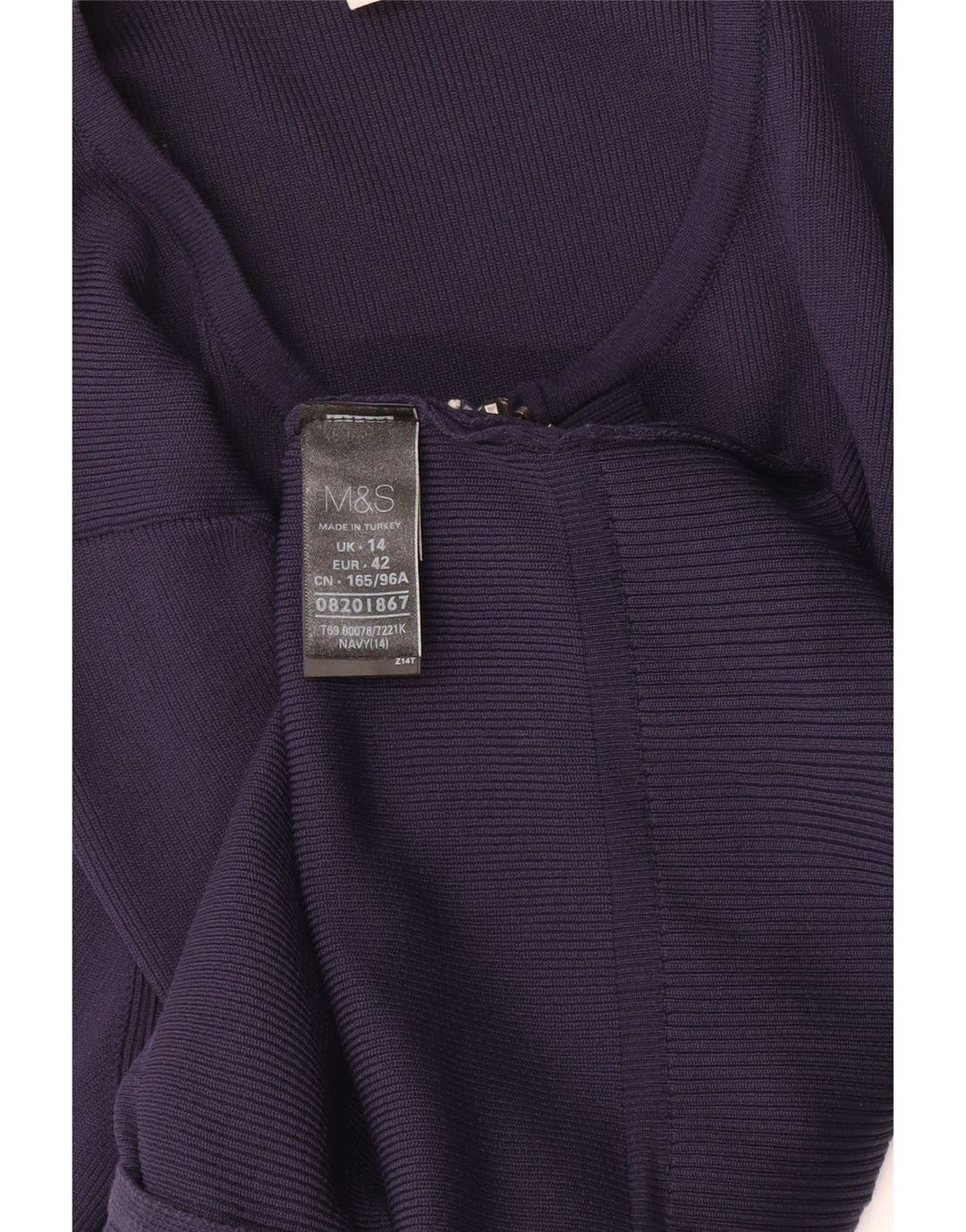 Женский кардиган Marks & Spencer UK 14, средний темно-синий, полиамид