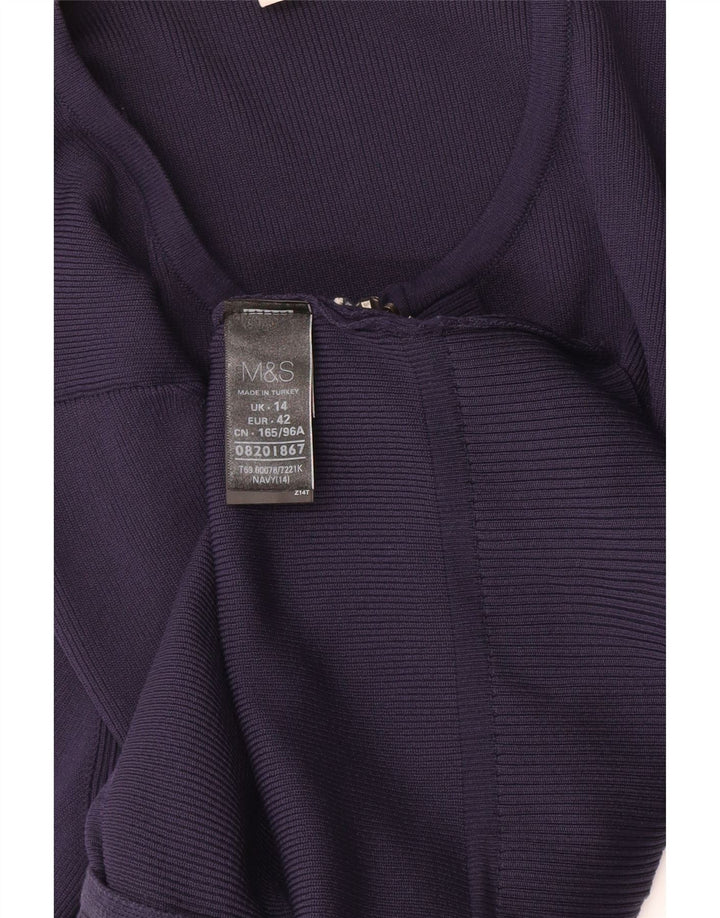 Женский кардиган Marks & Spencer UK 14, средний темно-синий, полиамид