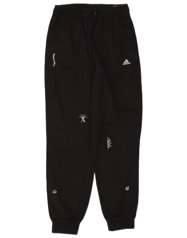 Женские повседневные брюки Adidas с графическим принтом UK 4/6 XS W25 L28, черные
