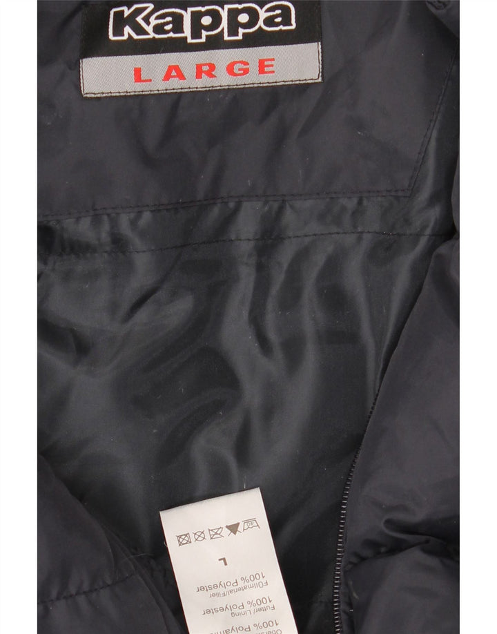 Мужская стеганая куртка KAPPA UK 40, темно-синяя, полиэстер, большая