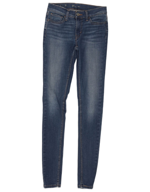 Женские узкие джинсы скинни Levi's W27 L32, синие, хлопок