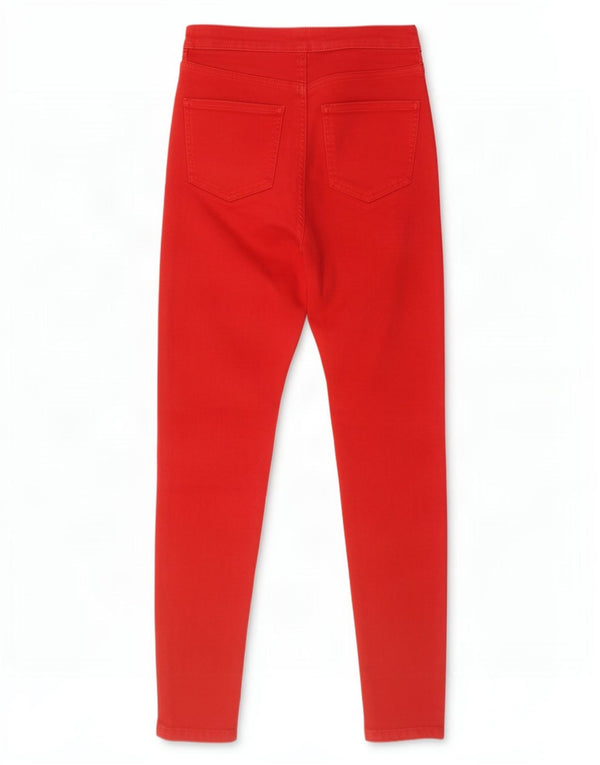 Женские джинсы суперскинни Marks & Spencer UK 10, маленькие W27 L28, красный хлопок