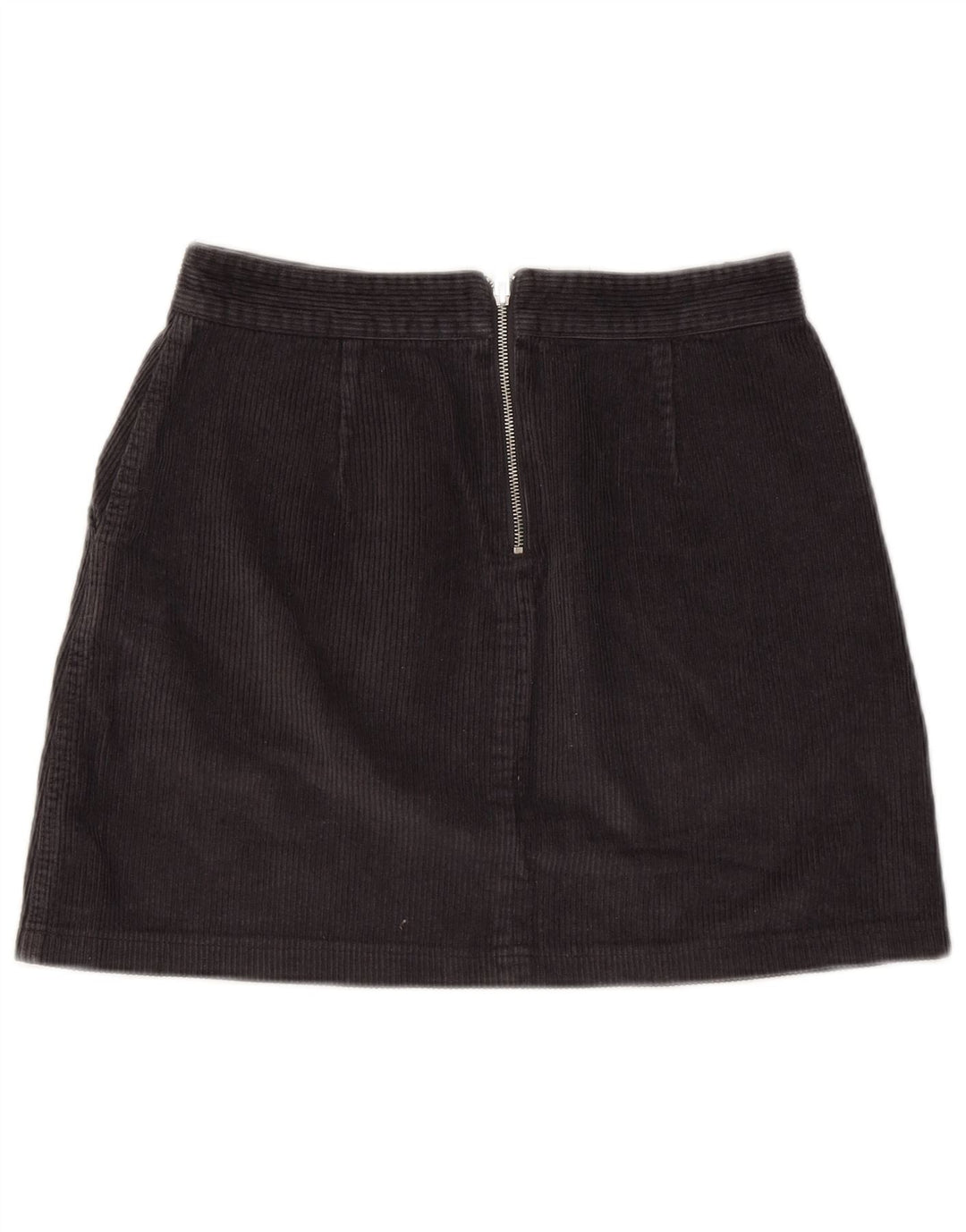 WAREHOUSE Womens Mini Corduroy Skirt UK 12 Medium W30  Grey Viscose